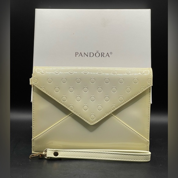 Pandora Handbags - Pandora 'Filled with Love' NIB Ivory Envelope Clutch